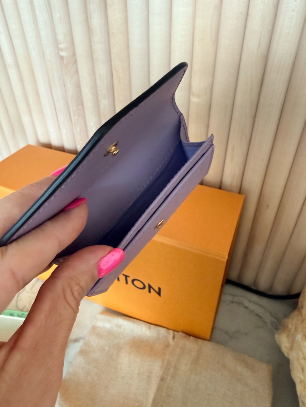NWT Gucci Lavender/Lilac/Purple GG leather card holder wallet - Picture 2 of 6